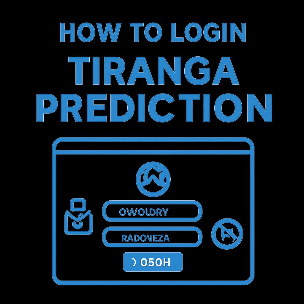 Diagram illustrating the steps to log into Tiranga Prediction.