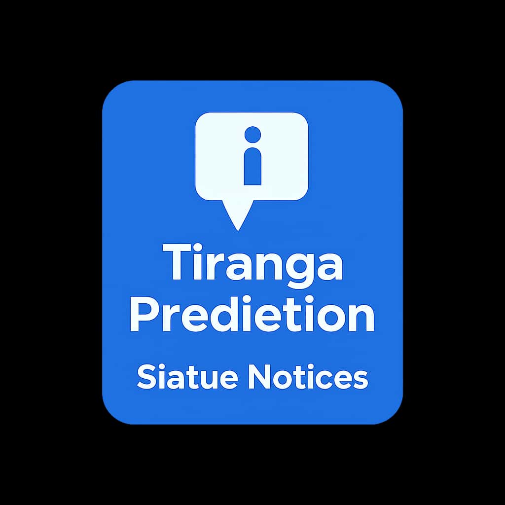 An icon illustrating Tiranga Prediction Status Notices, embodying a professional and educational tone.