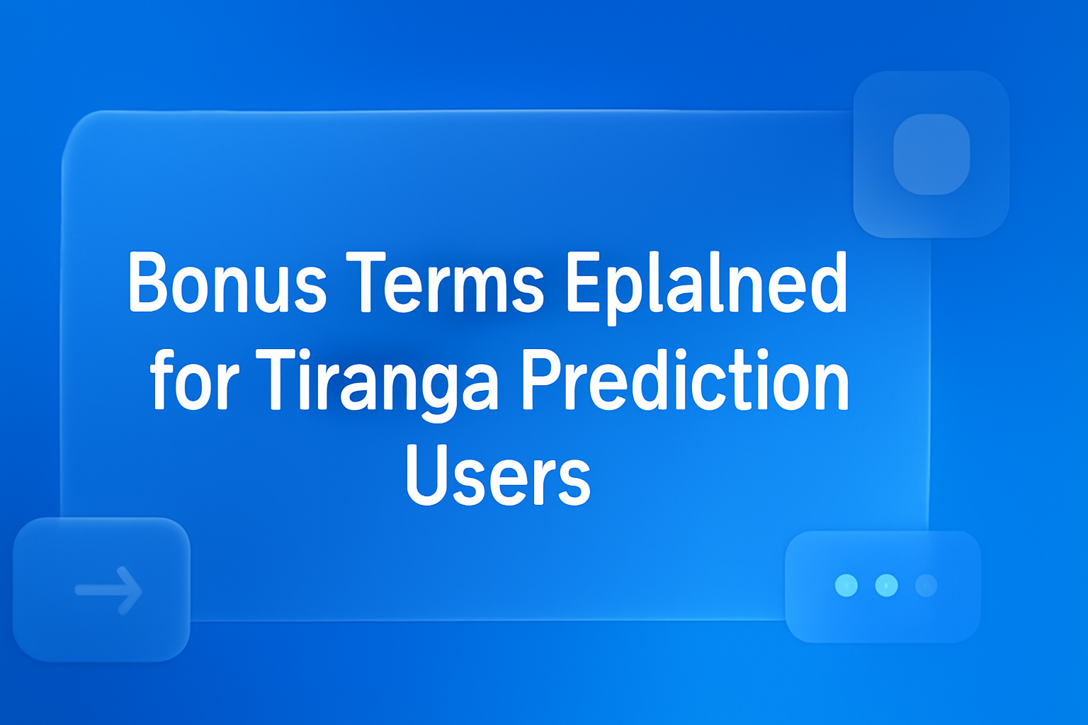Informational scene illustrating troubleshooting issues for Tiranga Prediction.