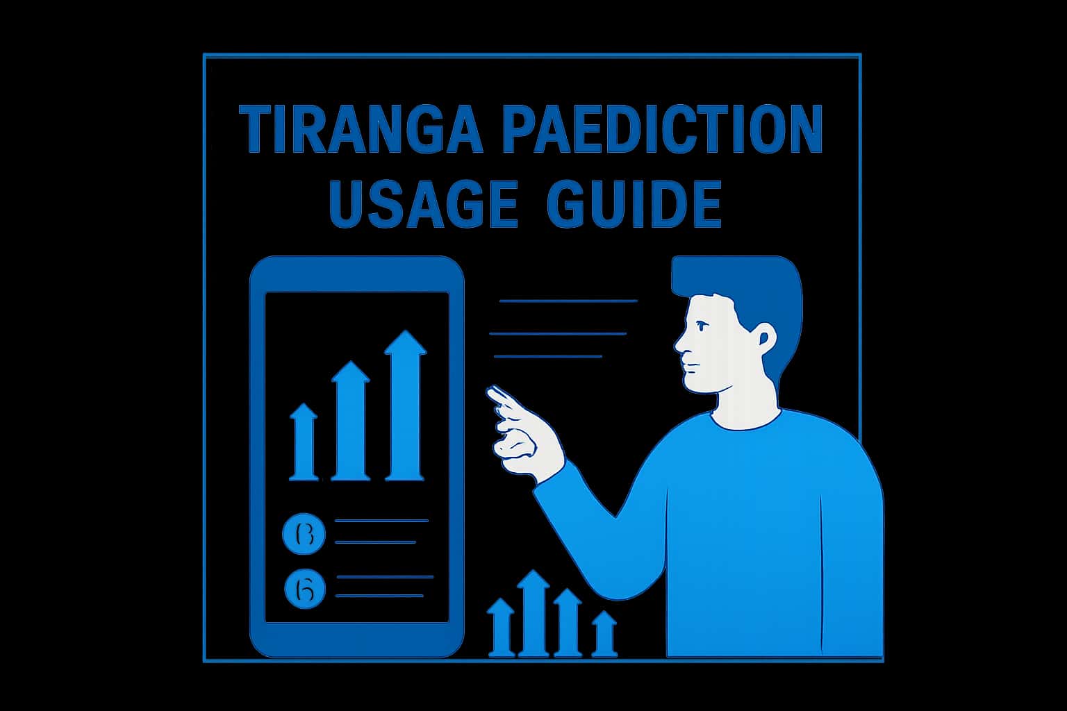 An informational image depicting the Tiranga Prediction Usage Guide with a futuristic design.
