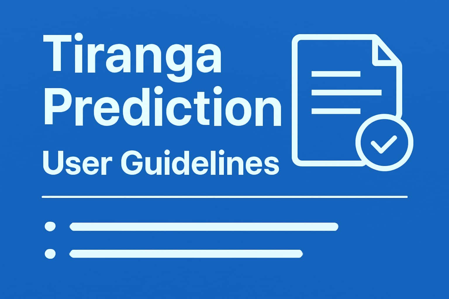 An informational illustration depicting the Tiranga Prediction User Guidelines with the text prominently displayed.