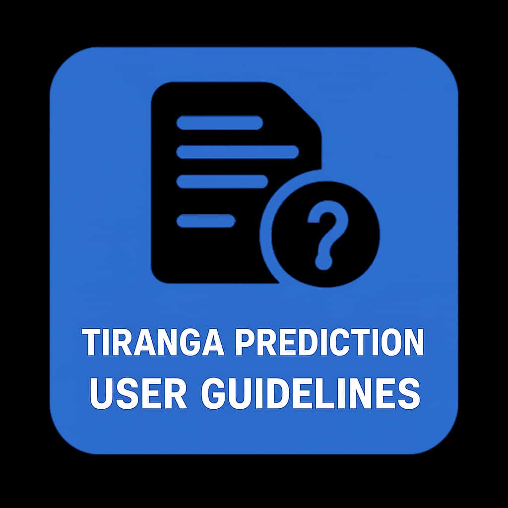 A professional badge illustrating the Tiranga Prediction User Guidelines.